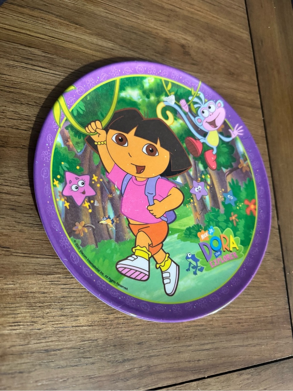 Dora the Explorer Purple Kids Plate – Cartoon Character Dinnerware